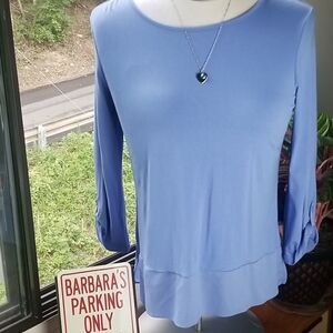 CHICO'S TUNIC Blue SZ 2
